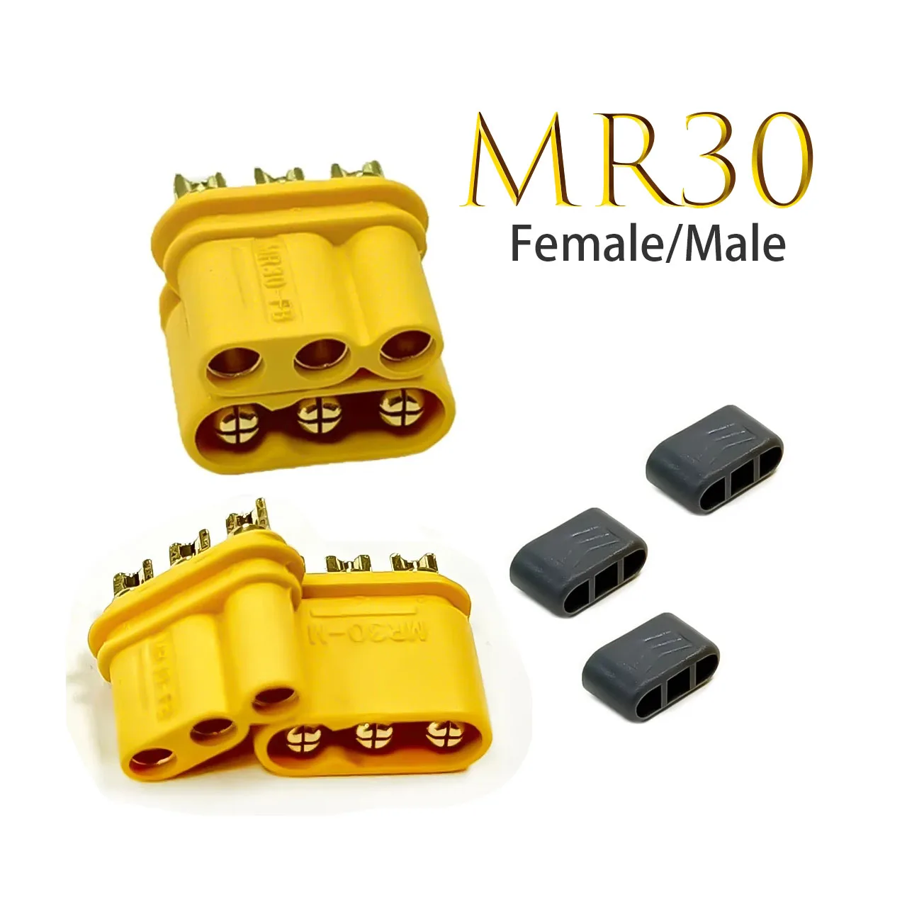 10 Pairs Amass MR30 Upgrade Male Female Plug Connector Adapters for Remote Control Toy Part Lipo Battery ESC Accessory