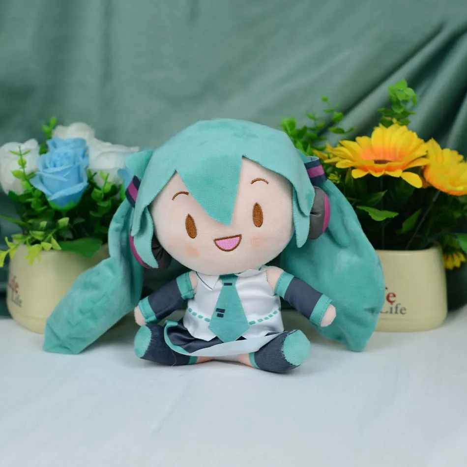 دمية قطيفة كرتونية هاتسوني ميكو 2026، لعبة أنمي ساكورا ميكو، شخصية سنو ميكو، كاواي بوضعية جلوس، هدايا عيد الميلاد للأطفال