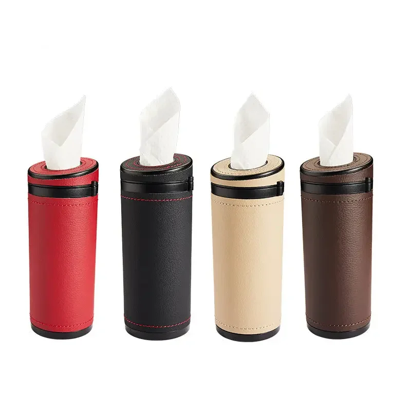 

Car Accessories 2023 Universal Interior Luxury Fancy Round Tube Box Portable Car Organizers Holders Car Tissue Box