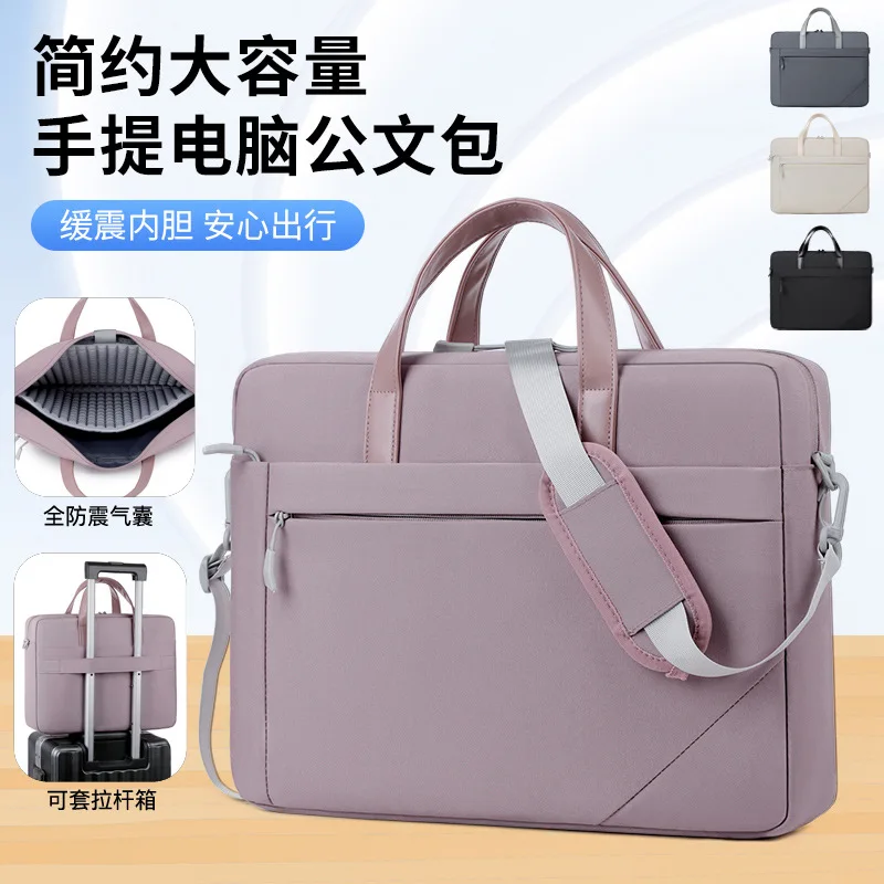 

Waterproof Crossbody Laptop Briefcase Unisex Large Capacity For 13 14 15.6 Inch Support Custom Logo Printing