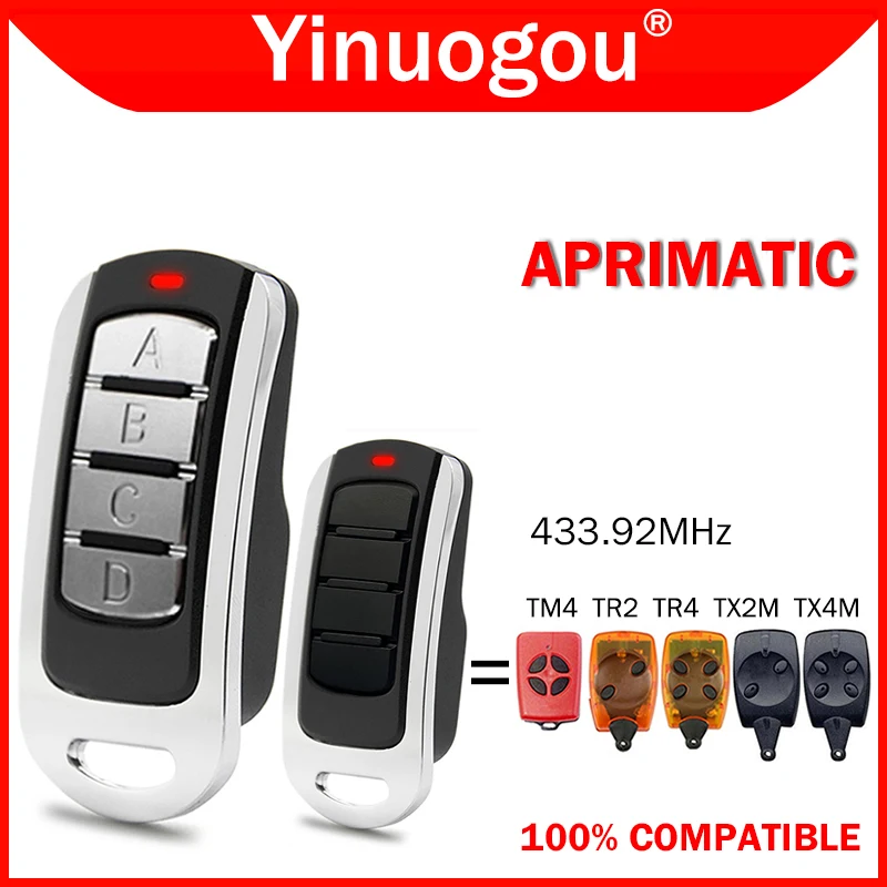 APRIMATIC TXM TX2M TX4M TR2 TR4 Garage Door Remote Control 433.92MHz Rolling Code Clone Electric Gate Control Opener Transmitter