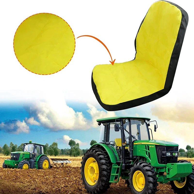 LP95233 Yellow Seat Cover For John Deere 3E Series,3R Series,4M Series,1023E Tractor ,Comfortable, Waterproof