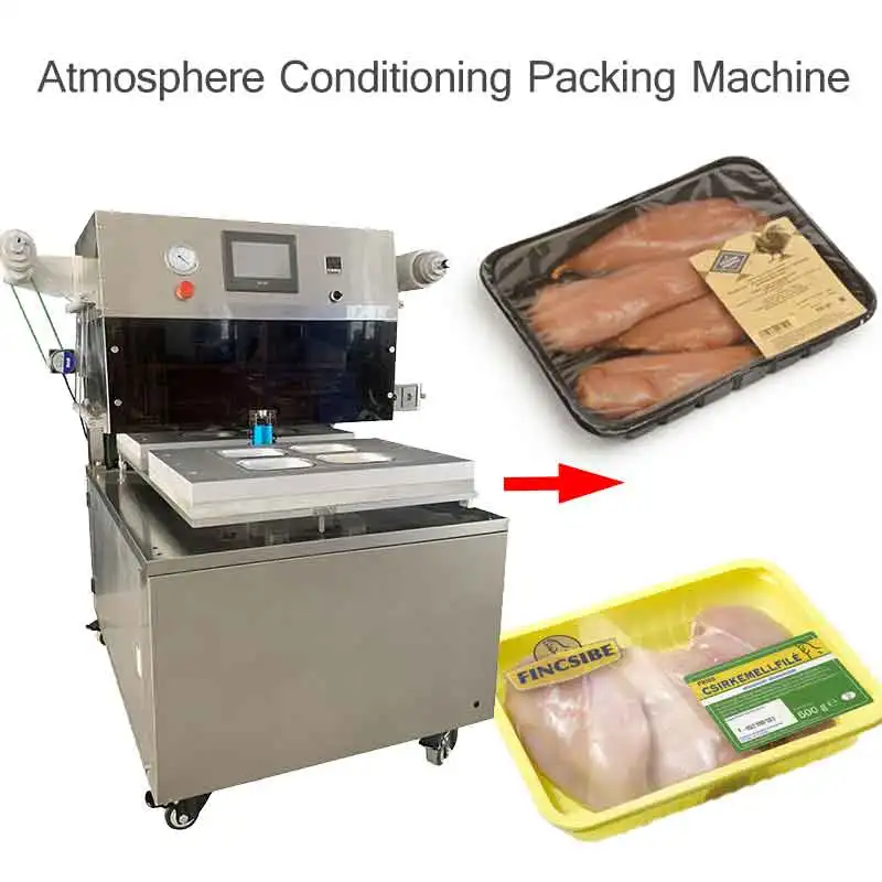 San-Tech Automatic Chicken Turkey Pillow Bag Wrapping Packing Machine for Fresh Chicken Packaging