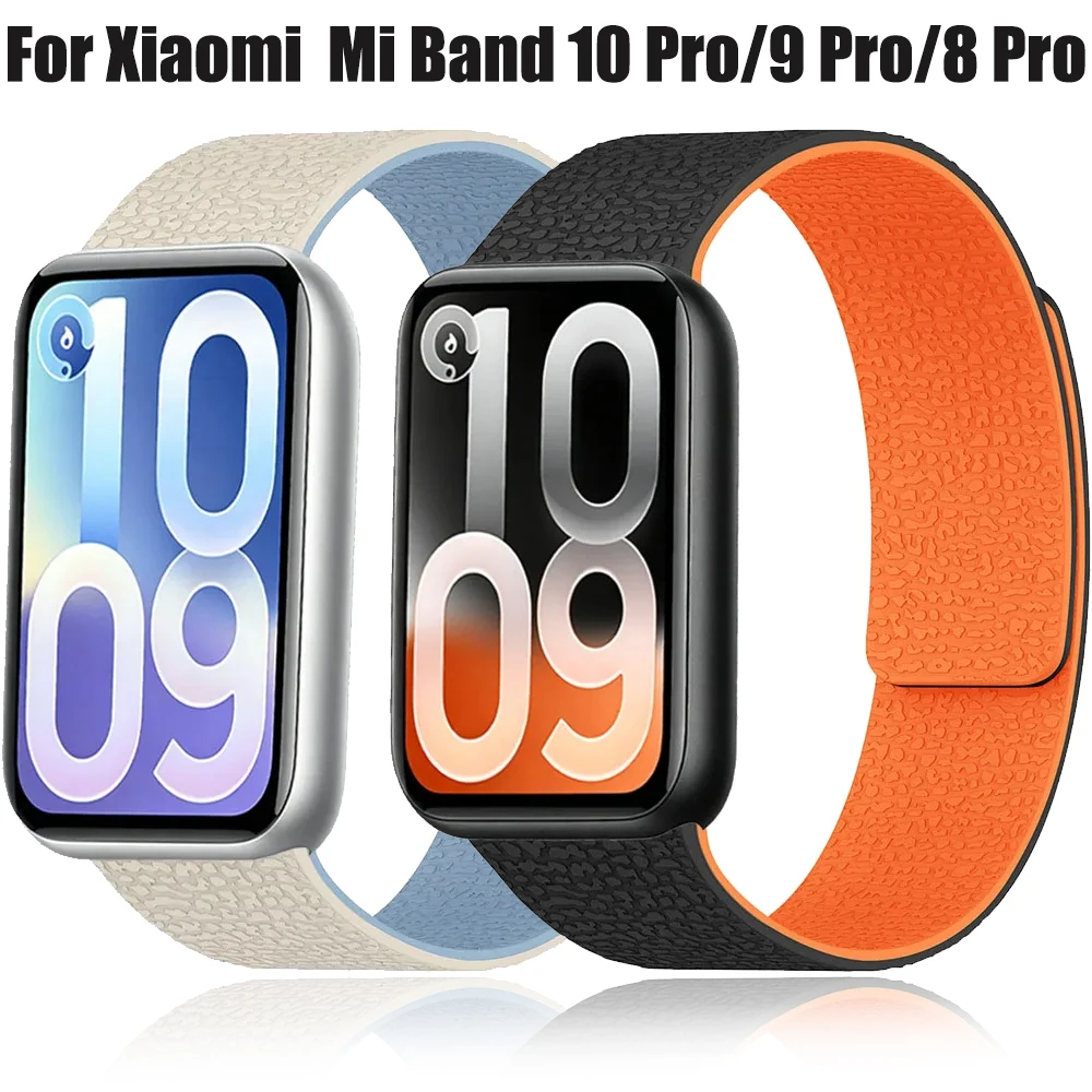 Magnetisches Silikonarmband für Xiaomi Mi Band 10 Pro/9 Pro/8 Pro Sportarmband für Redmi Watch 6 5 4 Gürtelzubehör
