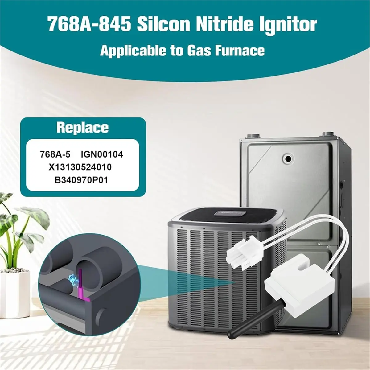 2026 New Upgraded 768A-845 Furnace Hot Ignitor for Trane Silicon Nitride Ignitor, 768A-845 Replace