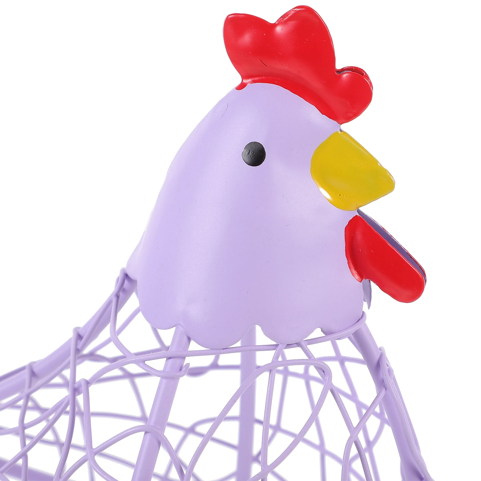 

Egg Storage Basket Chicken Styling Decoration Gathering Decorate Hen Violet Iron Wire