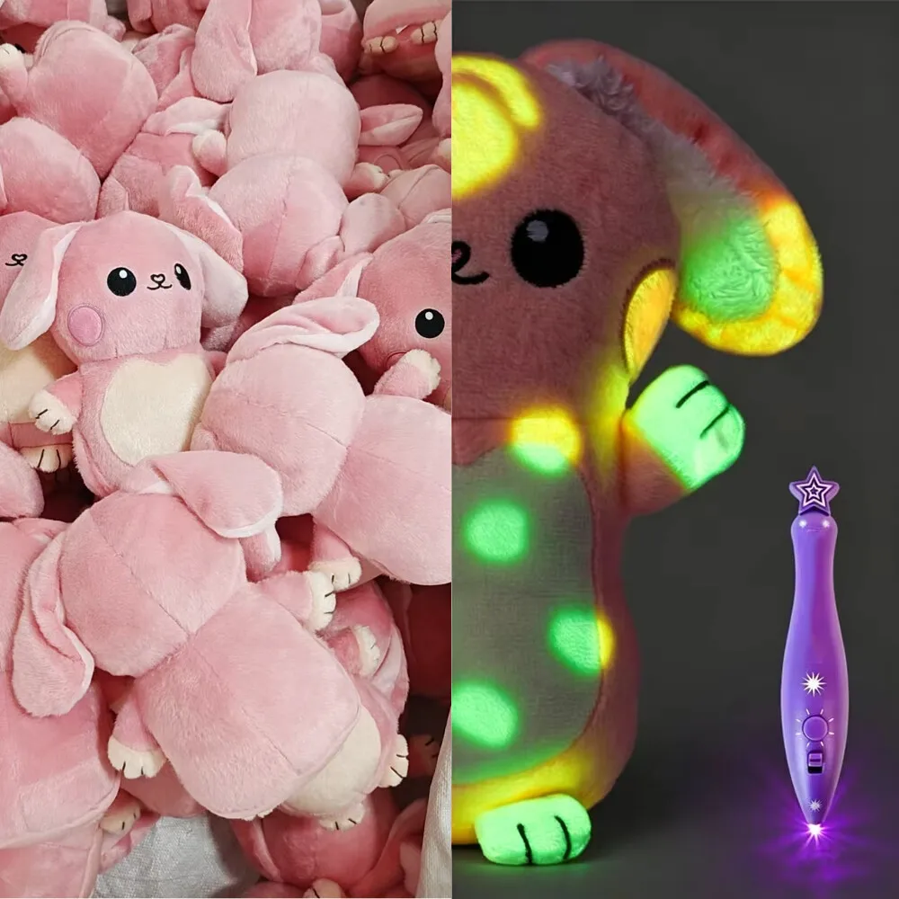 Glow-in-the-Dark Doodle Plush Doll Toy, Luminous Light Painting Plush Toy, Educational Stress Relief Toy, Birthday Gift