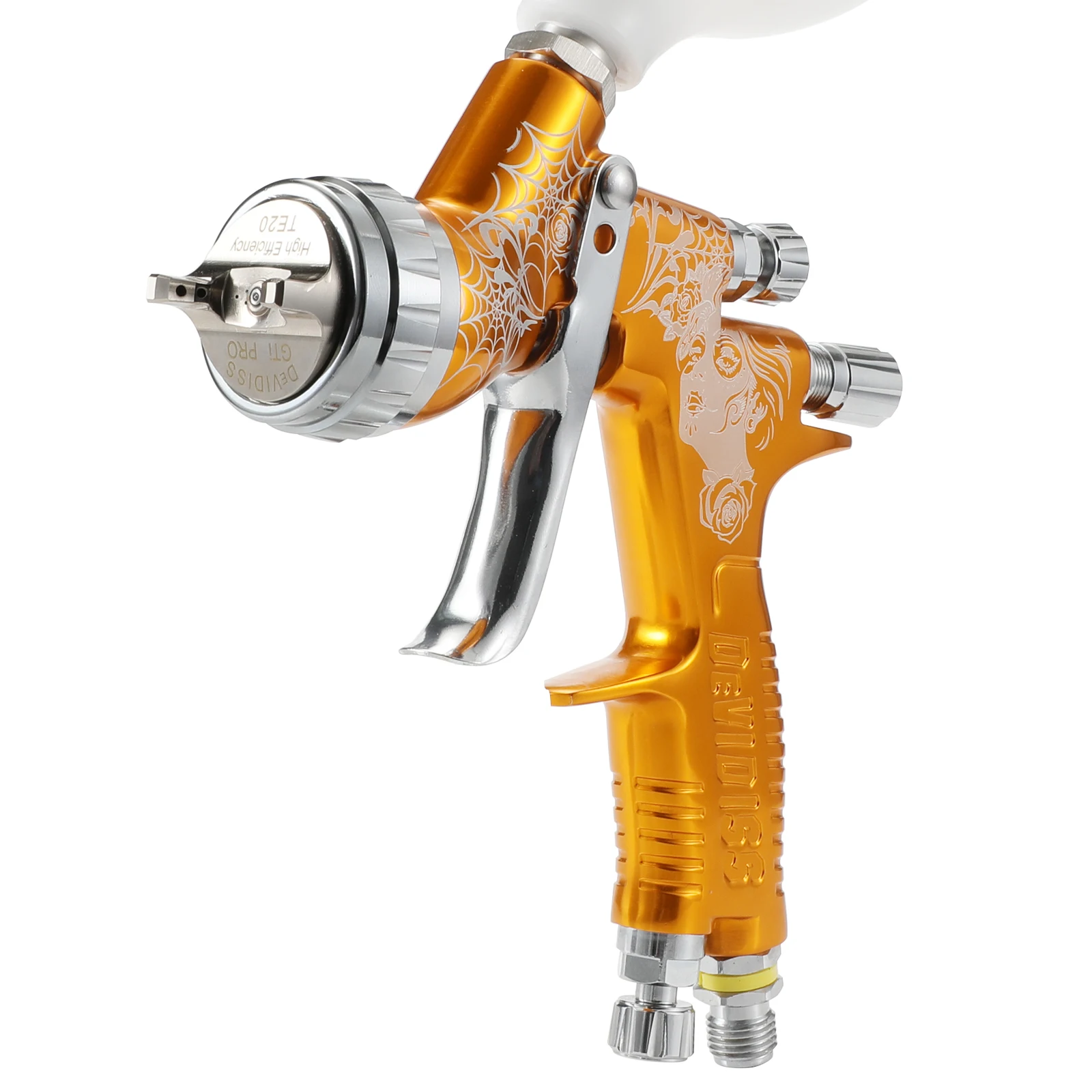 DEVILDISS Pro Lite 1.3mm Fluid Tip GTE20 Air Cap Spray Gun 600ML CUP FOR TOOLS