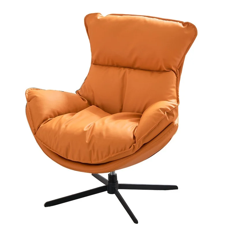 

Modern Single Eggshell Swivel Lounge Chair New Lazy Office Study Leisure for Living Room Balcony Rocking Chair for Single Metal