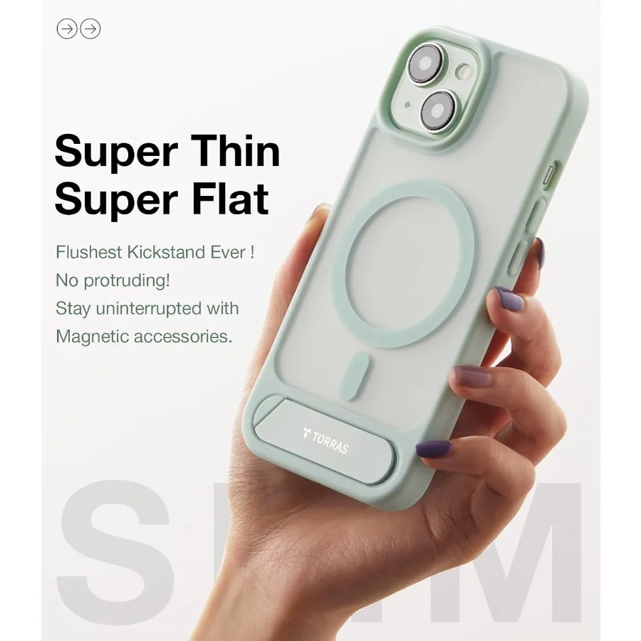 반투명 녹색 자석 케이스, 아이폰 15용 매그세이프 호환, 군사 등급 낙하 보호, 견고한 A