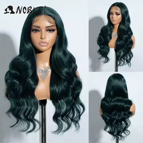 Noble 13x4 Lace Front Wig Synthetic 28 inch Long wavy ombre blonde Wigs For Women Ombre Lace Front Wig Synthetic Lace Front Wig - Image 14