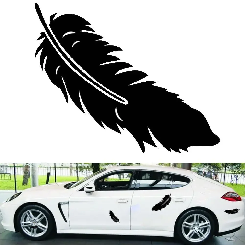 

Car sticker 1 piece Flying Feather Car Decal Modeling sticker Reflective Vinyl PVC Waterproof Sunscreen 15CM