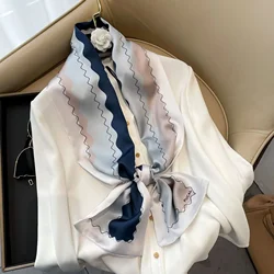 17*150cm Ribbon Silk Scarfs Female Luxury Design Hair Band Skinny Scarf Neck Ties Women Bag Scarves Neckerchief Foulard Lady