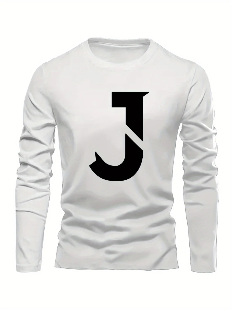 

Mens 100 Long Sleeve Hoodies J Graphic Print Soft 2025 Autumn Winter Round-neck Hoodie Is for Both Men and Women Top