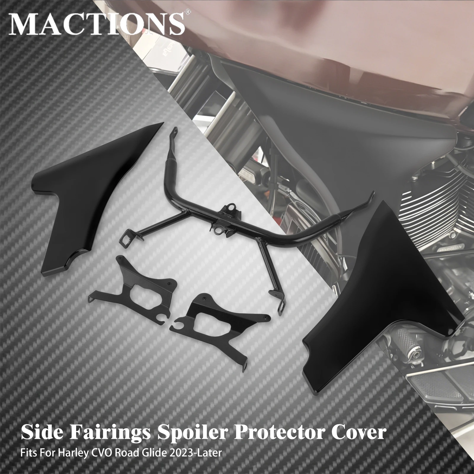 Motorcycle Side Fairings Spoiler Protector Cover Bracket Kit For Harley Touring CVO Road Glide FLTRXSE 2023 2024 2025 FLTRXSTSE