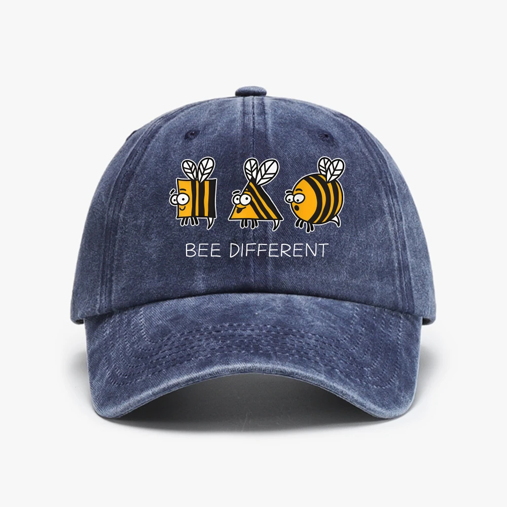 Bees Are Different Weird Unique Interesting Beekeeper Distressed Baseball Cap Casual Daily Four Seasons Washed cowboy hat
