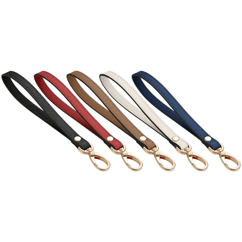 X7XC Wristlet Strap Faux Leather Keychain Wristlet Replacement Clutch Purse Wrist Lanyard Keychain Hand Strap for Wallet