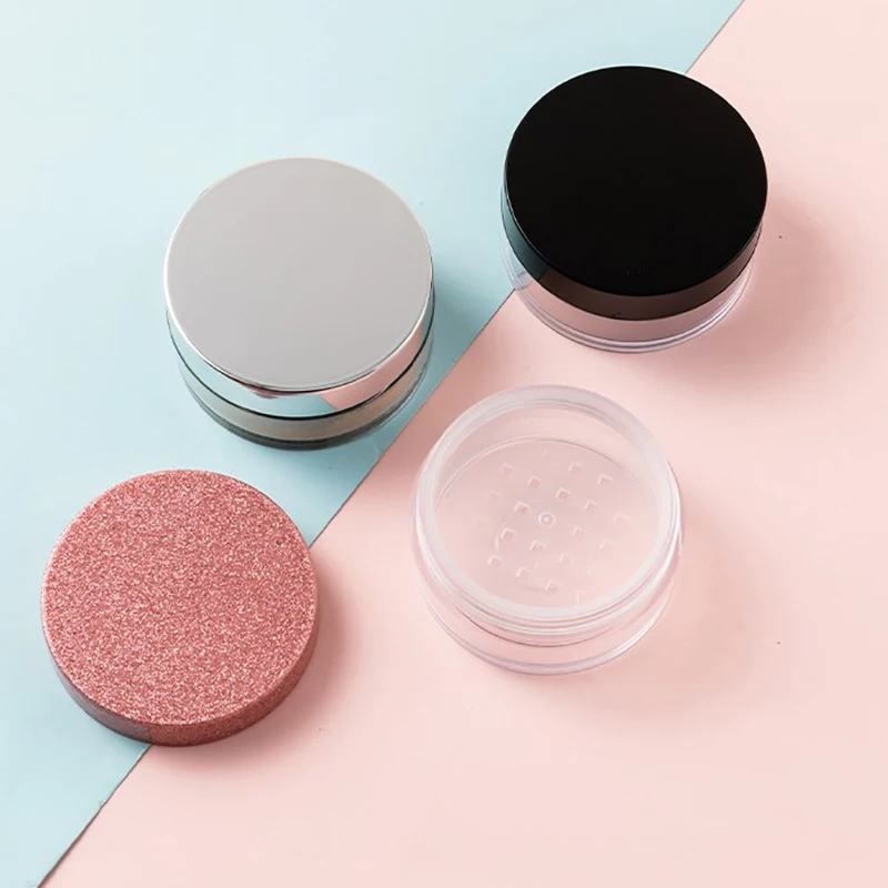 30G/50G Plastic Losse Poederpot Met Zeefje Lege Cosmetische Containerdop Make-Up Compacte Draagbare Losse Poederdoos