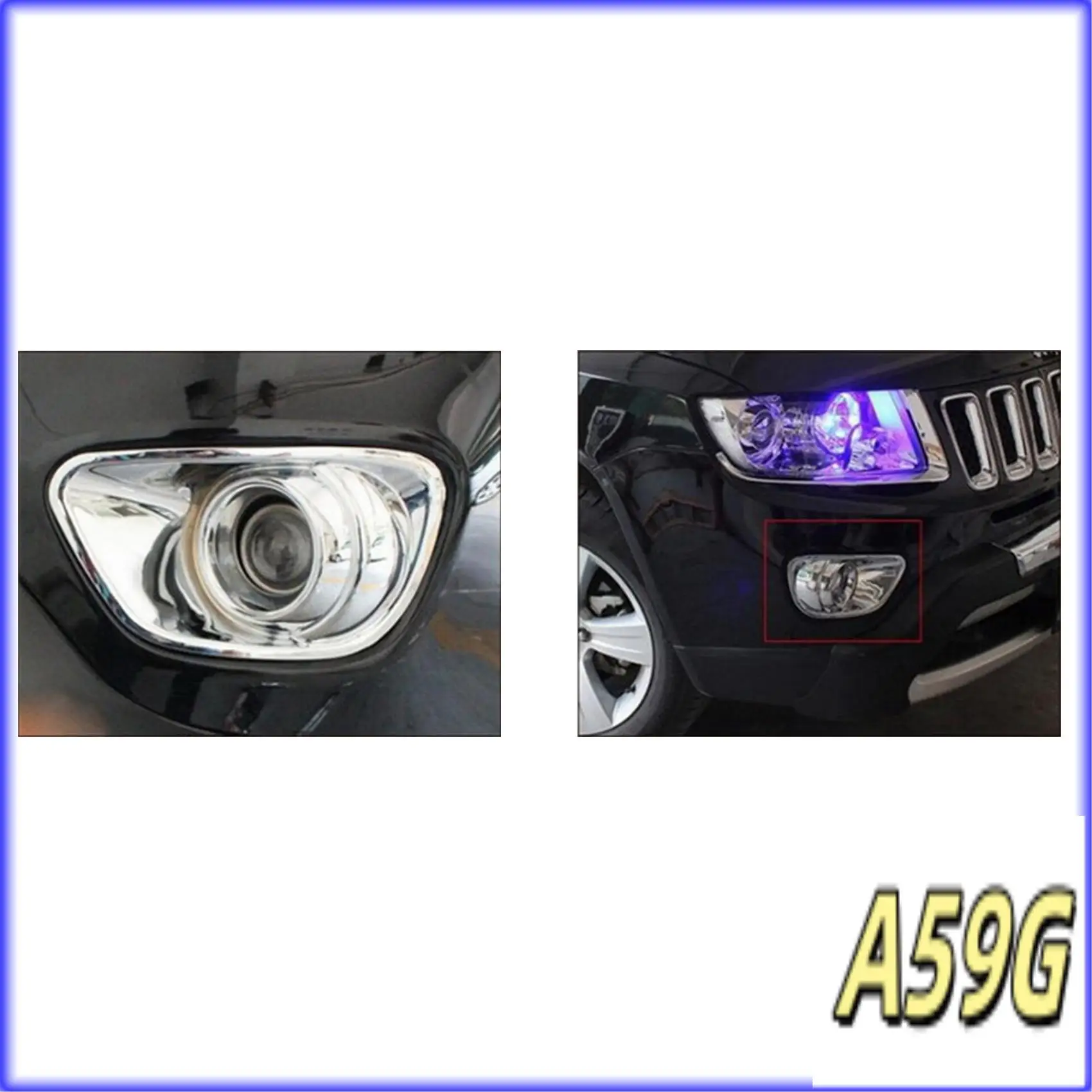 

G9-For Jeep Grand Cherokee Front Fog Light Lamp Foglight Bumper Chrome Cover Trim Bezel Accessories Car Styling 2011 -2013
