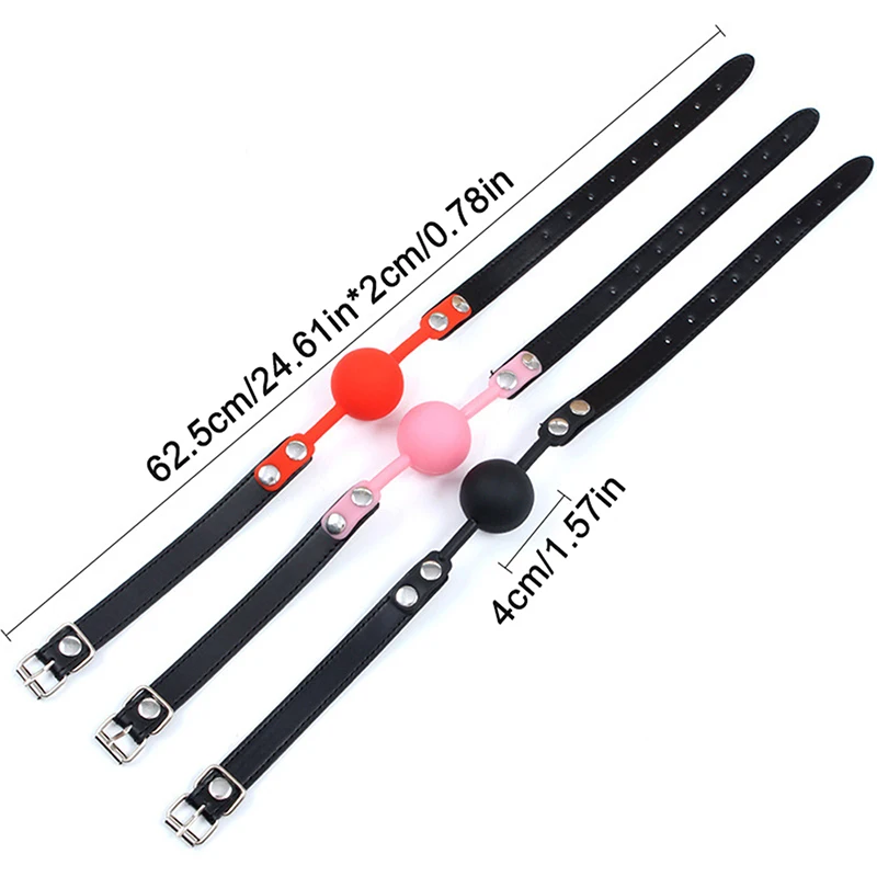 Hot！4 Colors Soft Silicone Gag Ball Woman Sexy Gag Oral Fetish Sex Toys For Couples Oral Fixation Bondage Restraints Erotic Toy view 6
