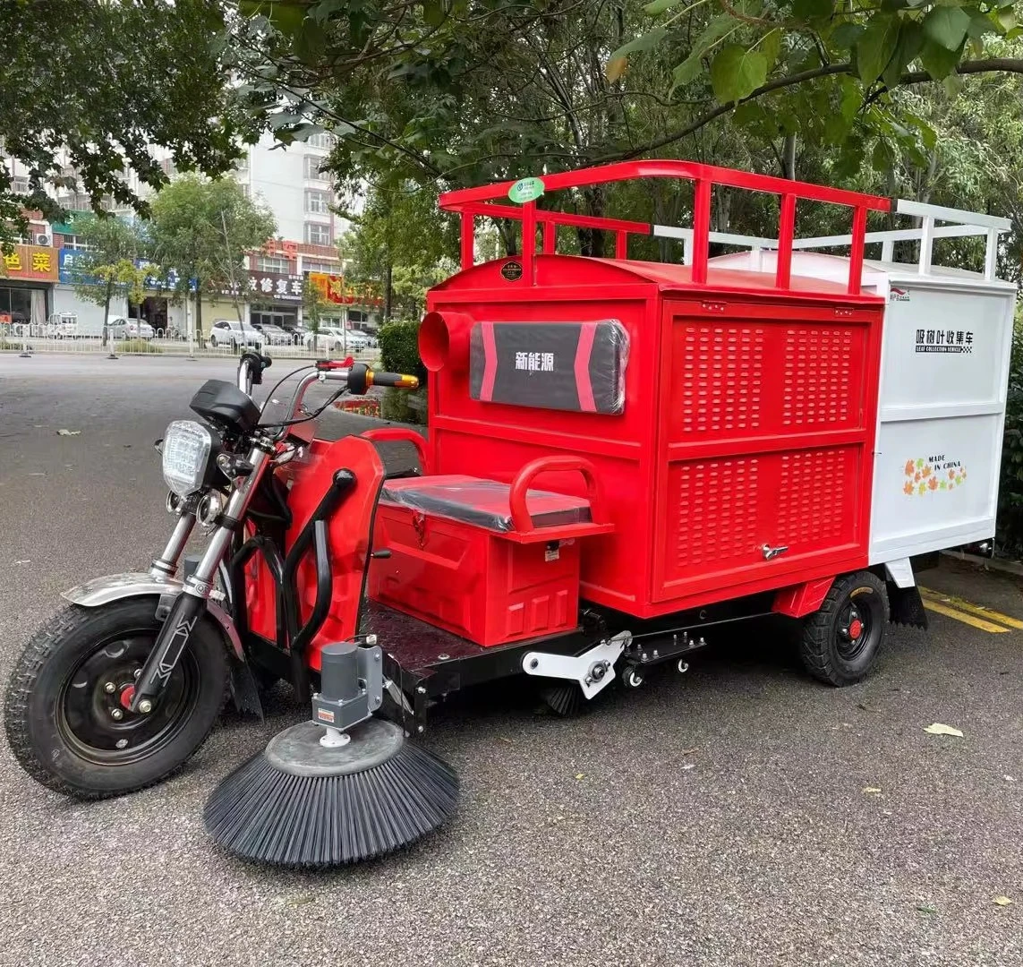 Mini Outdoor  Engine Ride-On Tricycle Leaf Collector for Fall Leaves Collection Park Cleaning Road Sweeper