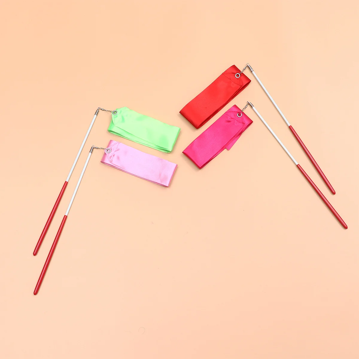 

8Pcs Bright Artistic Gymnastics Ribbon Lightweight Dance Streamer for Rhythmic Gymnastic Training Circus Dance Activity Fun