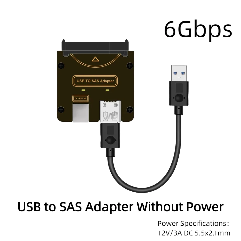 TISHRIC SAS 29ピン SFF-8482 - USB 3.0 アダプター ハードディスク