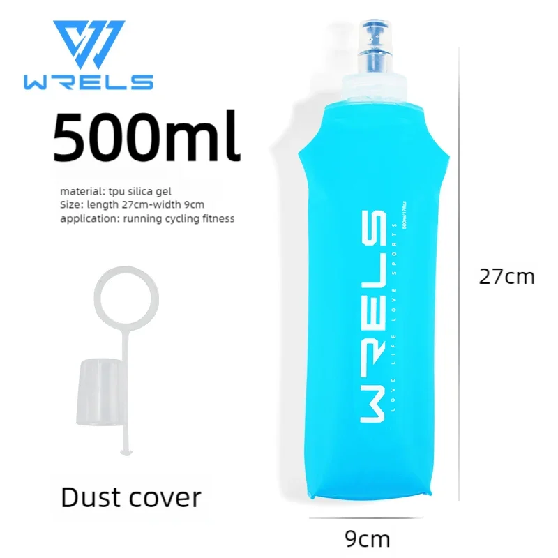 Fietsen Sport Waterfles Lekvrije Duurzame Zachte Kolf High Flow BPA Gratis Draagbare TPU Opvouwbare Waterbeker Outdoor Hardlopen