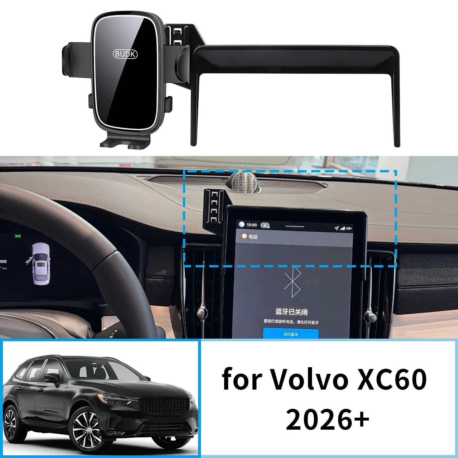 

Car Mobile Phone Holder Accessories fit for Volvo XC60 2026+ GPS Bracket Navigation Stand Auto