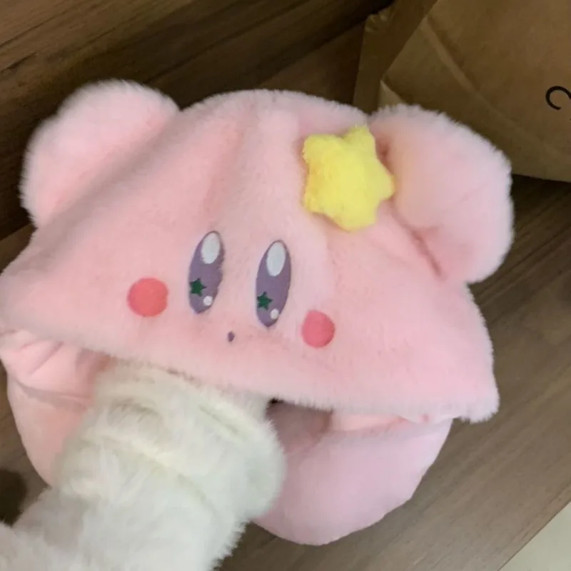 Kirby Headrest Anime Cartoon Printing Kawaii Hooded U-shaped Pillow Office Nap Artifact Traveling Portable Pillow Holiday Girls view 6