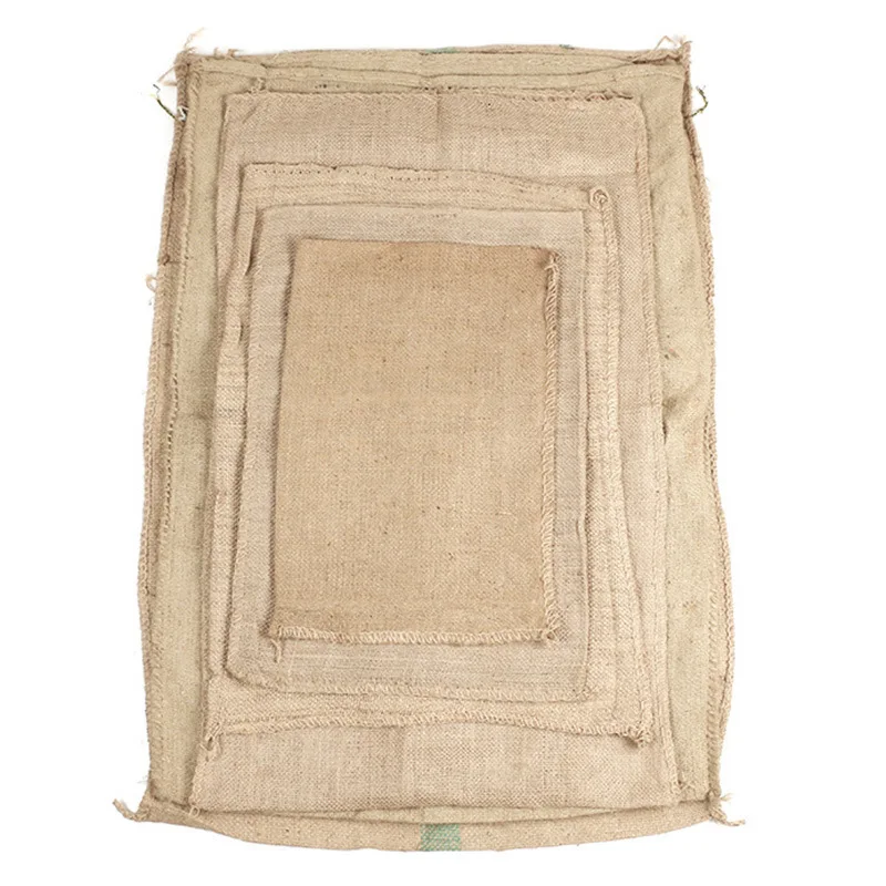 Tas kain Linen selempang, kantong pelindung banjir bahan Linen, tas penyimpanan pasir dan perangkat keras tanah bahan Linen warna kuning isi 2 buah 60*90cm