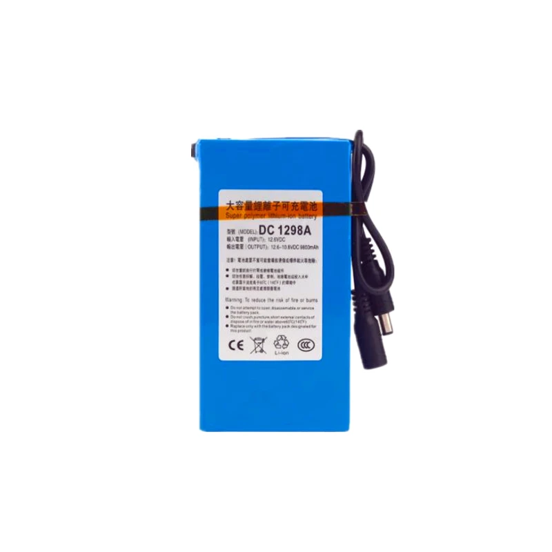 12V Battery Charge Protective DC 12V 30000mAh Lithium Polymer Super Rechargeable Battery Backup Li-ion 12V Battery Pack