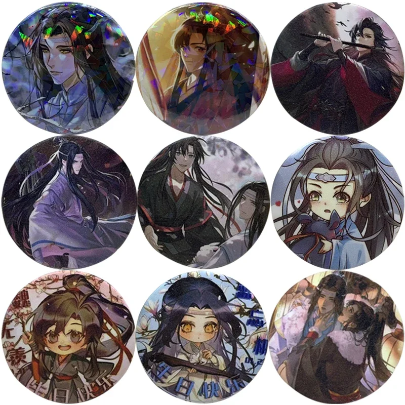 Anime Mo Dao Zu Shi Brooch Pin Cosplay Lan Zhan Weiying Chen Qing Ling Badge Accessories for Clothes Backpack MDZS Jewelry Gift