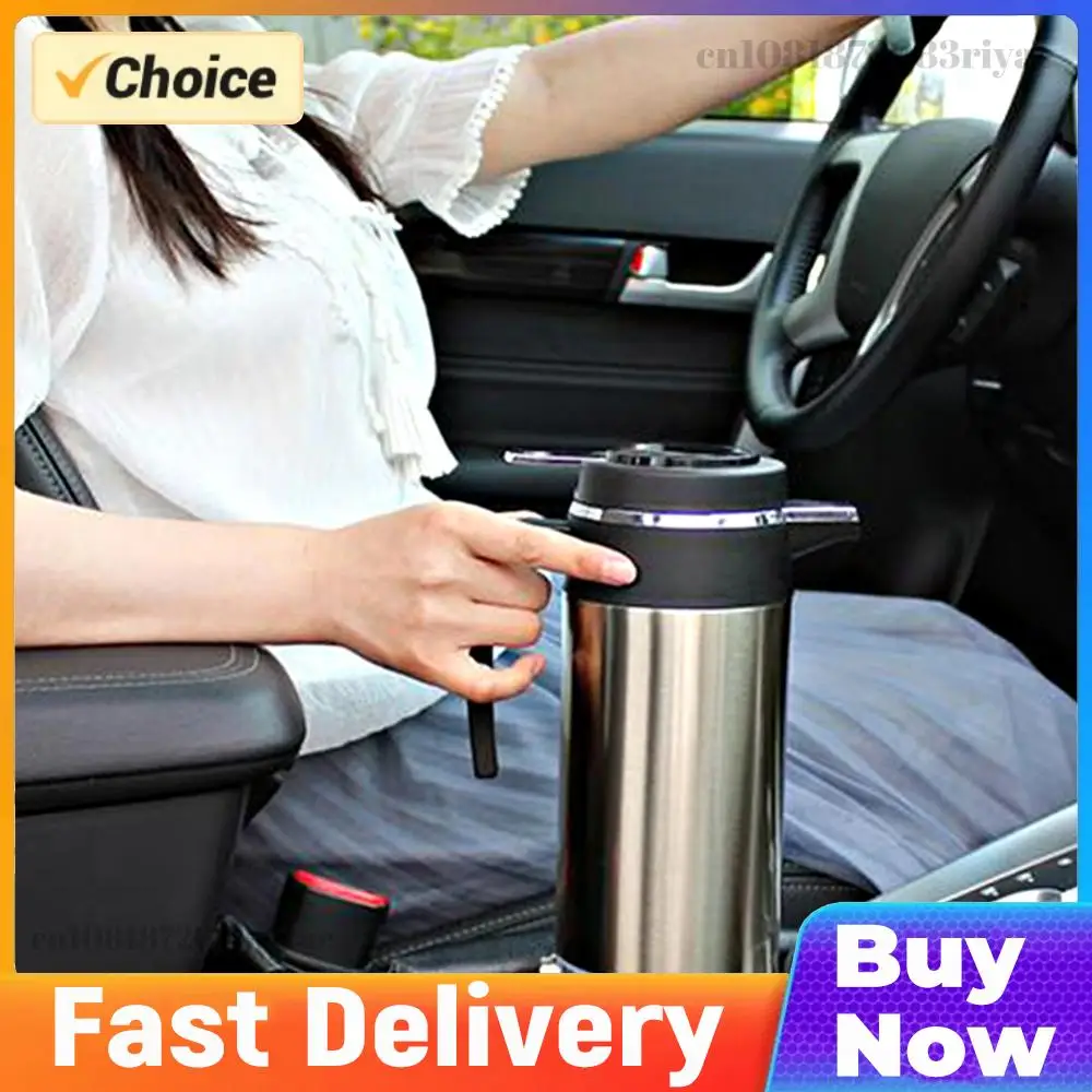 1200 ML Car Truck Water Heater Car Hot Kettle Leak-Proof Design 12/24 V Tea Coffee Kettle 120/240 W Fast Boiling for Travel Home
