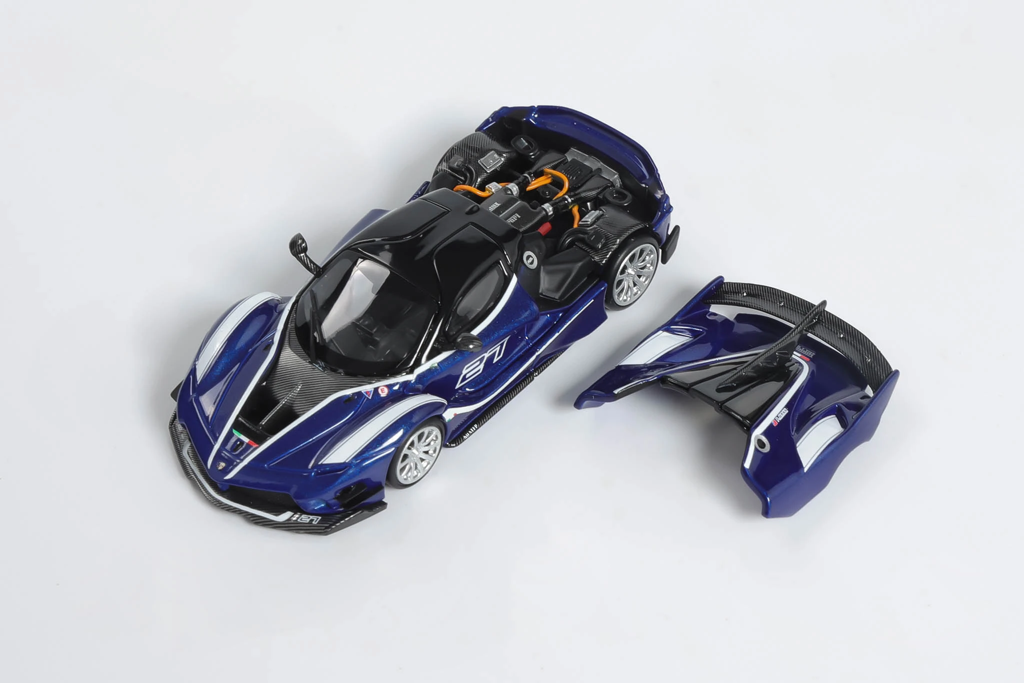 LittleToy-Azul e Preto Diecast Model Car, 1:64 FXX-K EVO, Pré-encomenda