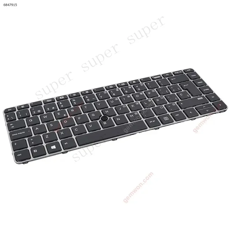 New Genuine SP Keyboard for HP EliteBook 840 G3 Silver Frame Black with Backlit and Point Stick 6037B0113910