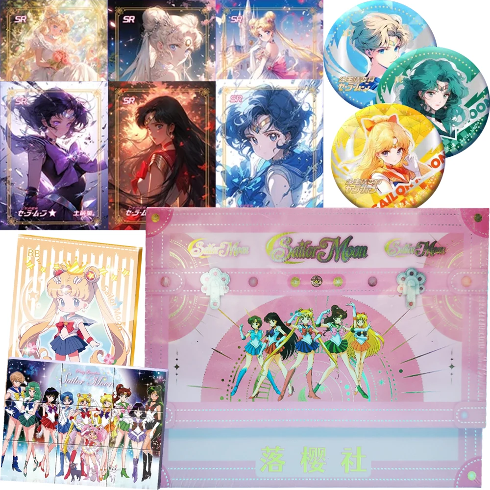 Sailor Moon Anime Exquisite Peripheral Cards Magical Girl Tsukino Usagi Fashion Trend Colorful Character Collection Cards Gifts