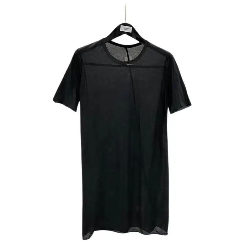 

Men Casual T Shirt Cotton Undershirt Gothic Men's Slim Fit Tops Tees Summer Long Streetwear Short Sleeved Black Gray