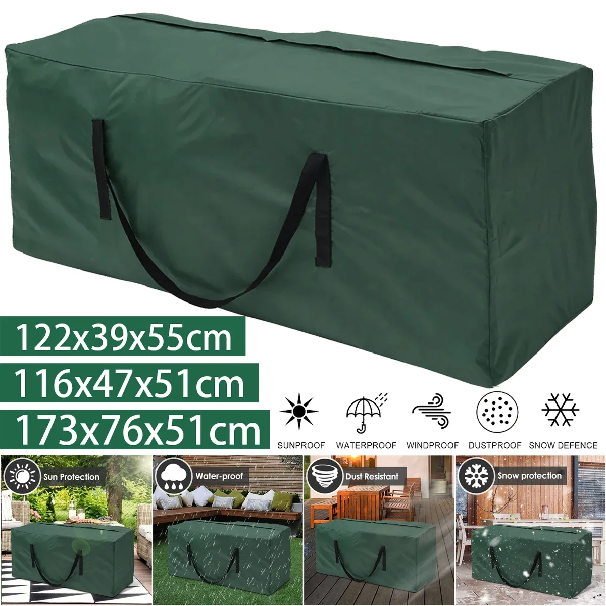 

1PC Furniture Cushion Storage Bag Outdoor Waterproof Polyester Christmas Tree Blanket Cover Multi-function Large Capacity Bags