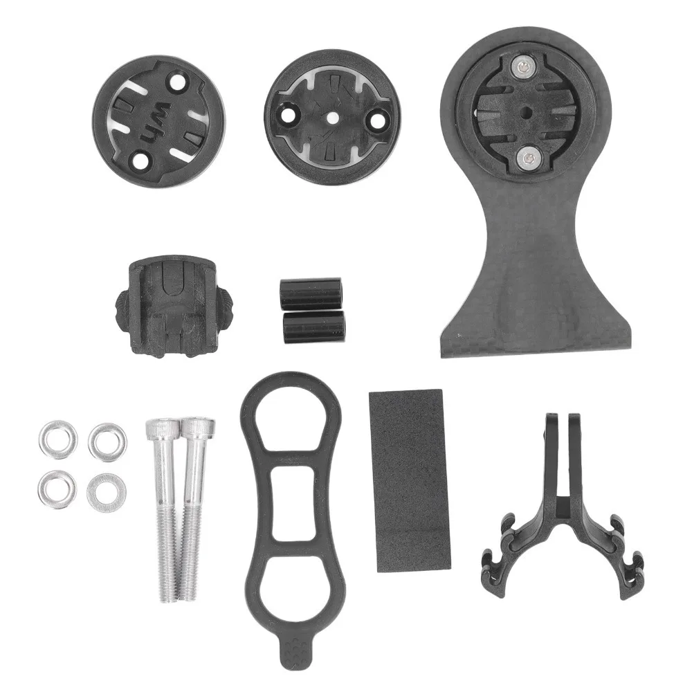 Adjustable Bike Computer Mount Carbon Fiber Lightweight Cycling Computer Mount Holder Black Easy To Install