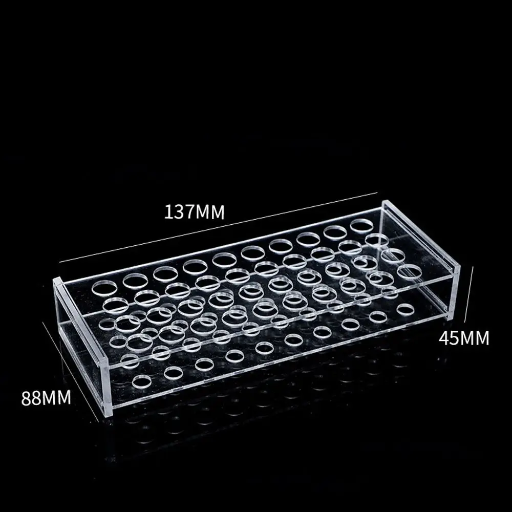 

Durable Acrylic Test Tube Rack Holder Transparent 24Holes 40Holes Centrifuge Tubes Rack Composite Applicator Dispenser Lab Stand