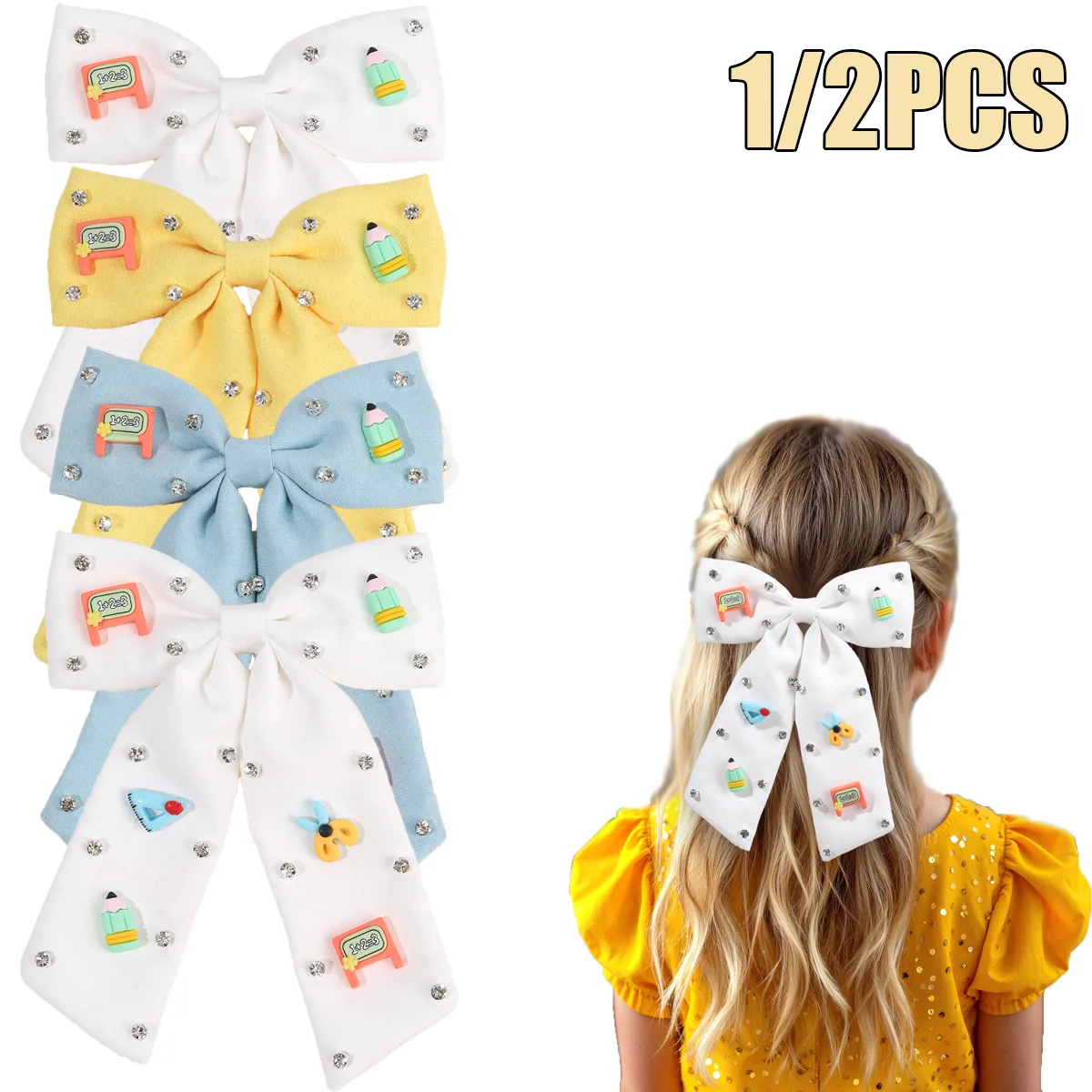 Kids Rhinestone Bow…