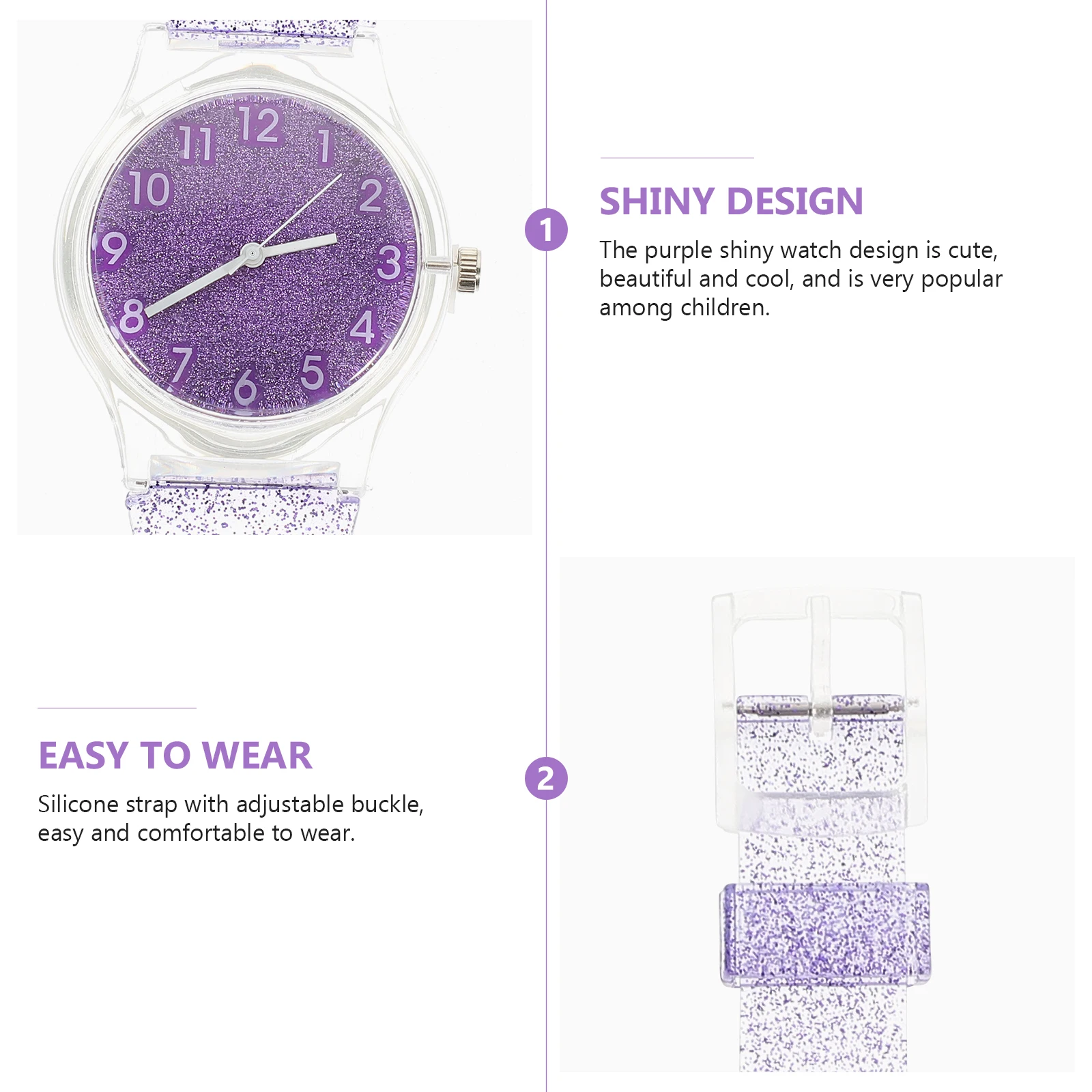 ساعة جيلي لسوار السيليكون اللامع الشفاف، ساعة يد لامعة ومبتكرة، هدية عيد ميلاد ممتعة