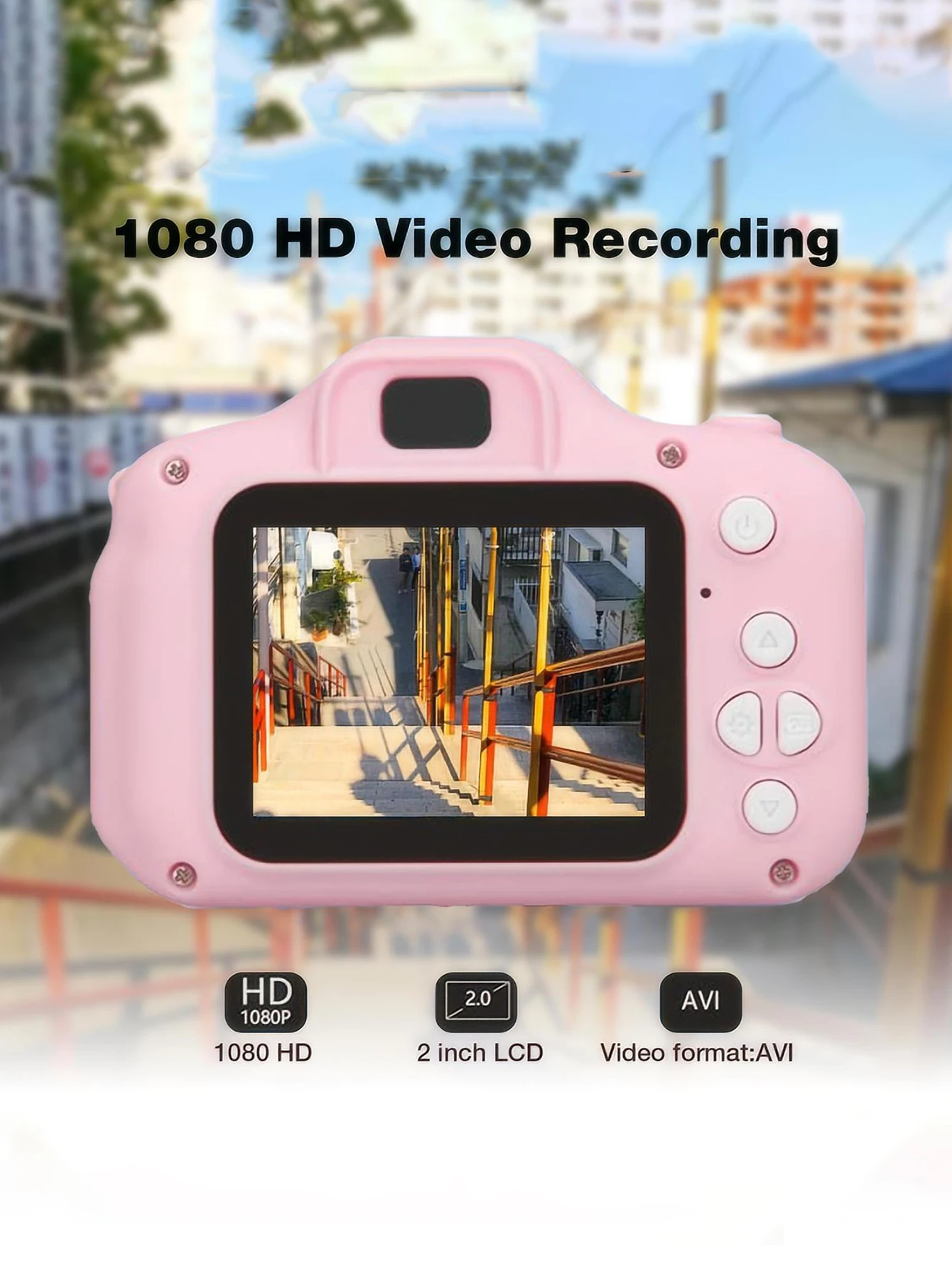 1080P Digital Camera with 2inch Screens and Rechargeable Battery, Supports 32Gb Tf Card; a Must-Have for Holidays, Summer Vacations, and Travel, and Is Also a Great Gift for Friends, Graduation Season, or Back-To-School Season.