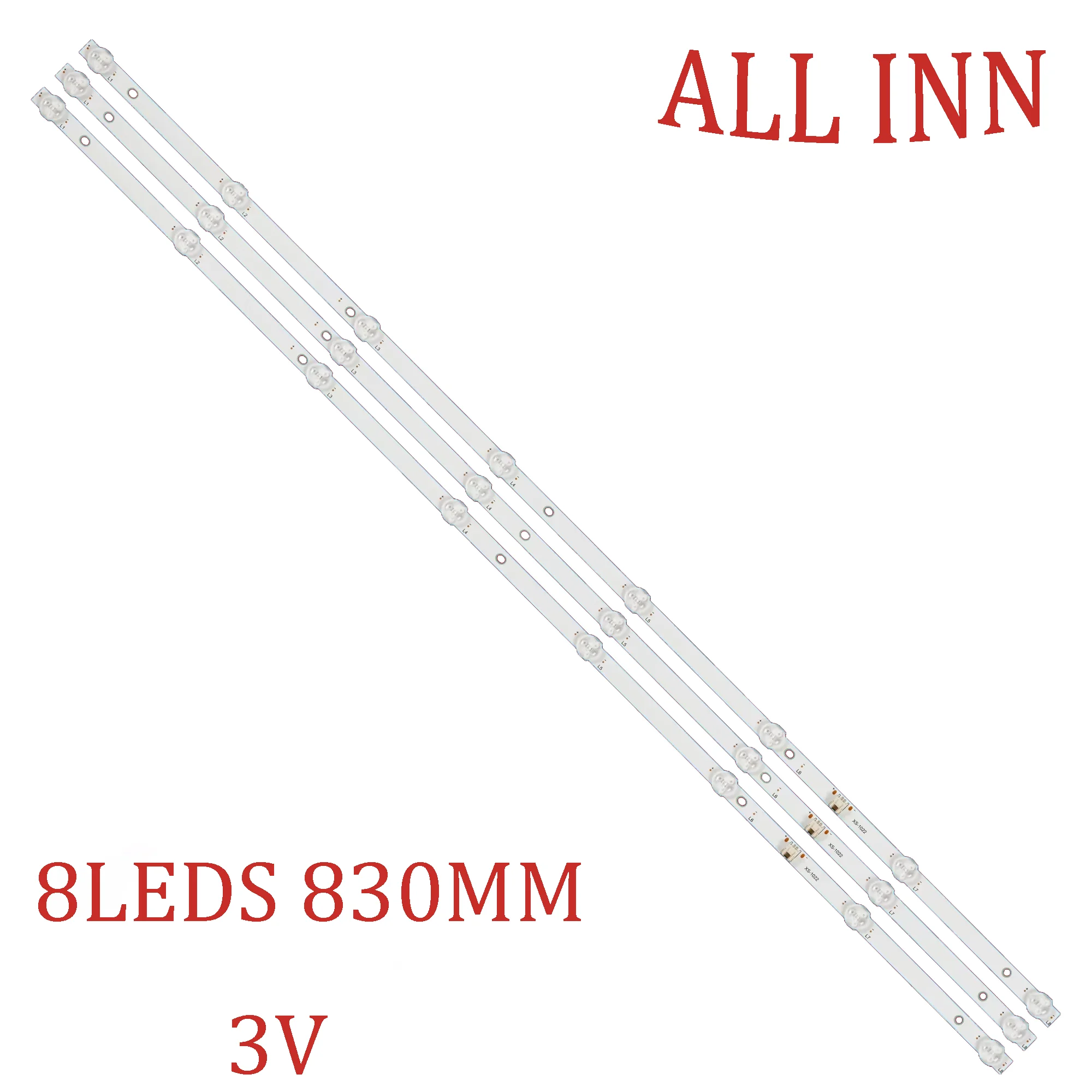 

Светодиодная лента подсветки, 8 ламп DLED43KJAH 3X8 0006 для Polaroid Ptv43174kileD PTV-4317ILED ptv4317iled ZN-43W08H-3 80703 V2.2