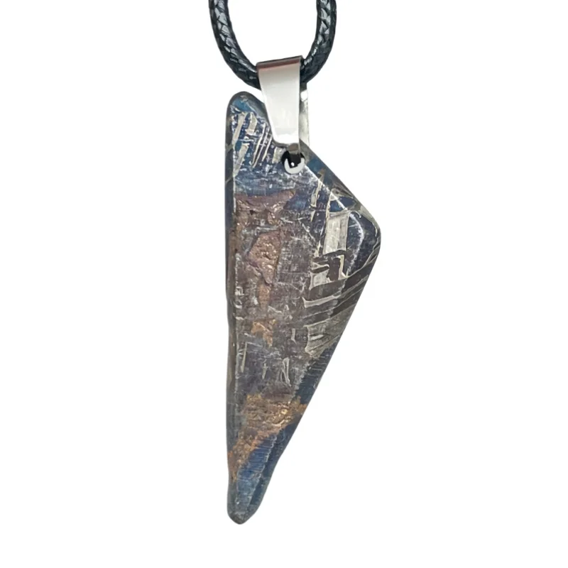 7.7g Muonionalusta meteorite pendant Natural iron meteorite pendant Meteorite slice Collection -LK258