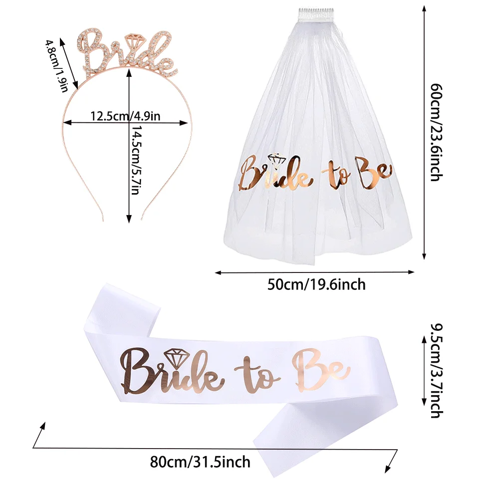 حجاب الزفاف لحفلات توديع العزوبية باللون الذهبي الوردي وشاح عقال لامع للعروس ليكون لافتة لحفلات الدجاجة وحفلات الزفاف الخارجية بأسعار معقولة #3