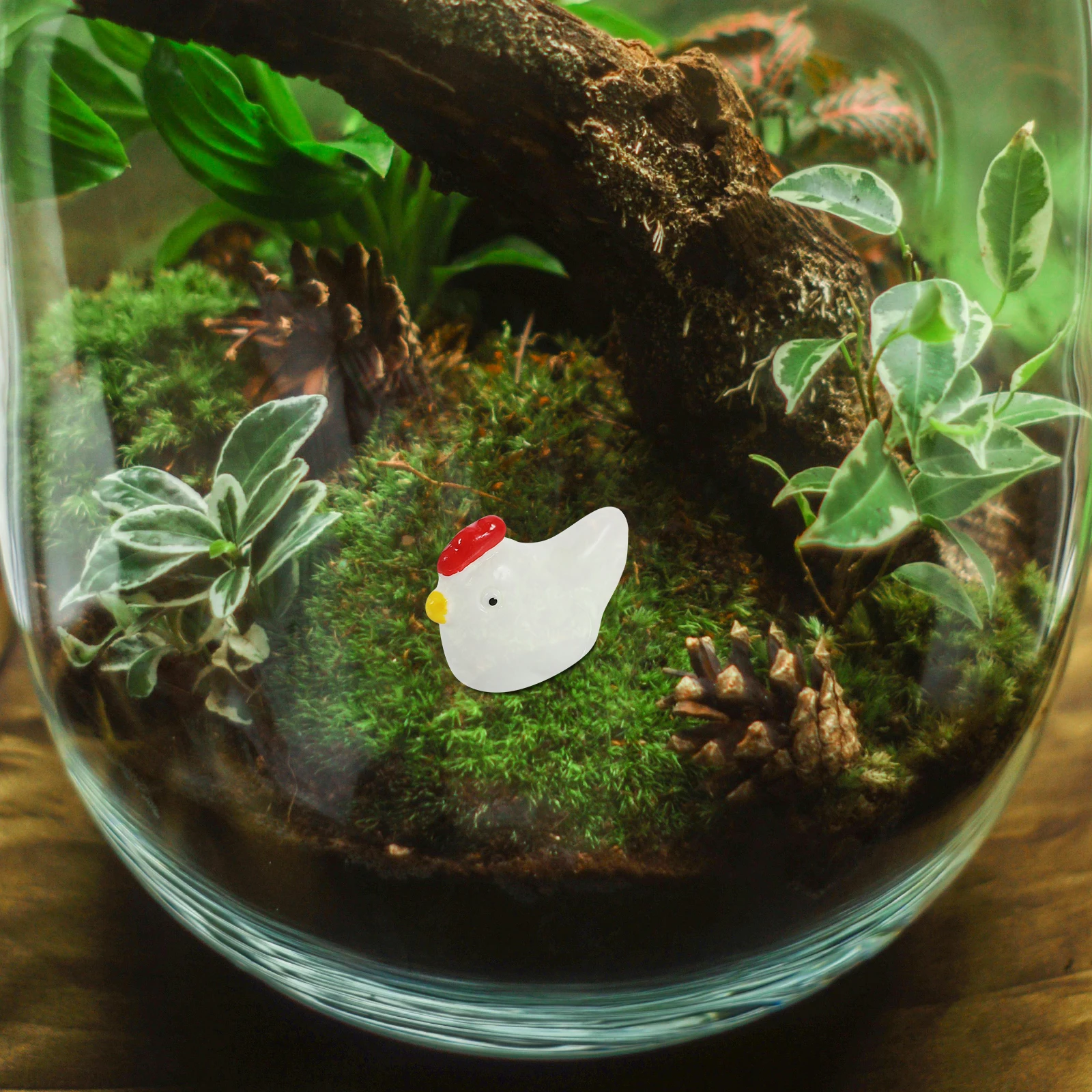 10 قطعة الدجاج الراتنج الصغيرة لطيف مزرعة تماثيل صغيرة على شكل حيوانات Diy بها بنفسك المشهد الصغير ديكور حديقة المنزل مكتب تررم الحرفية حلية