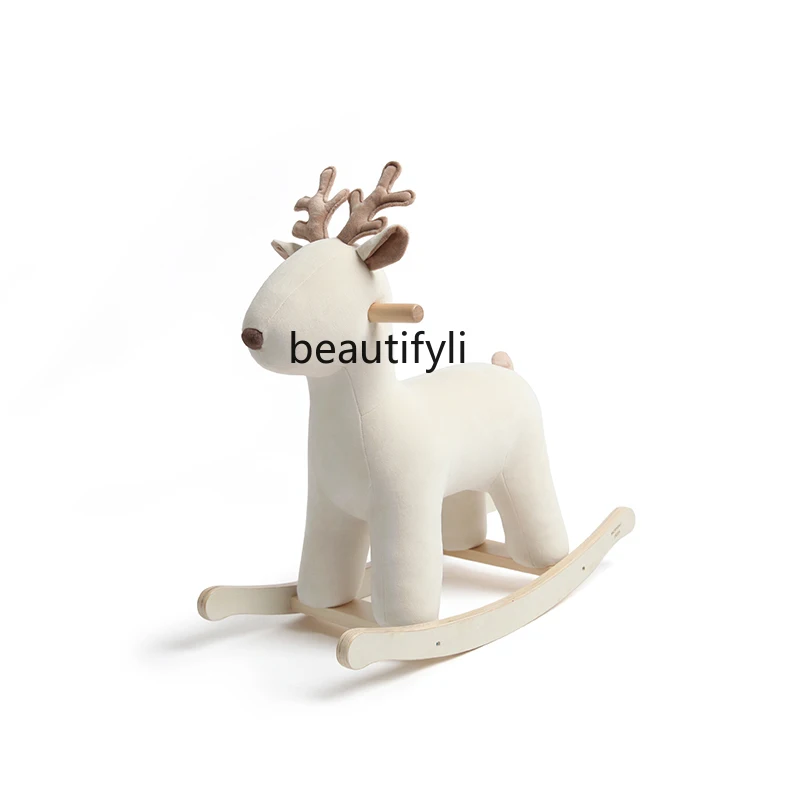 Trojan horse Nordic style deer children rocking horse rocking chair baby toy elk Christmas gift