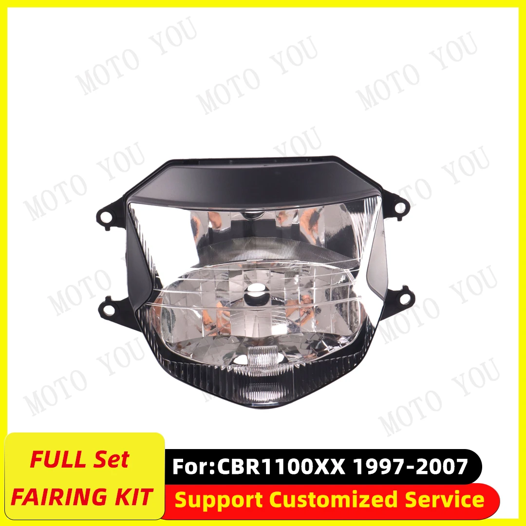 

Подходит для Honda 1997-2007 CBR1100XX Blackbird, передняя фара мотоцикла, фара в сборе CBR 1100XX 1998 1999 2000